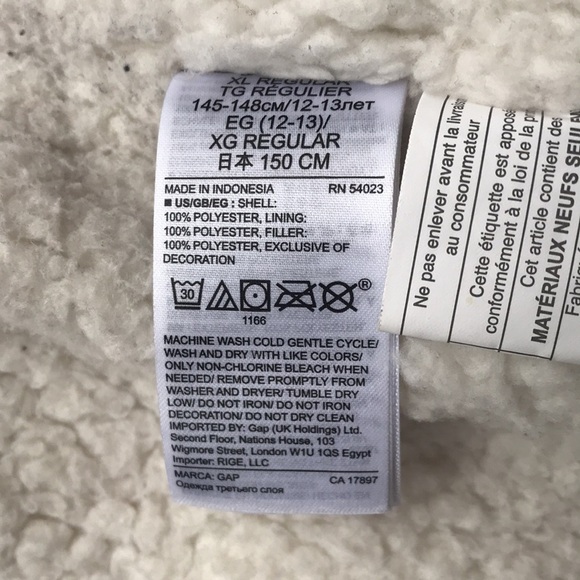 GIRLS GAP puffer coat XL - Picture 6 of 10